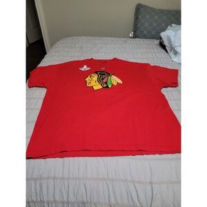 Chicago Blackhawks 17 Seconds 2013 Stanley Cup Champions T Shirt REEBOK 2XL‎ NHL